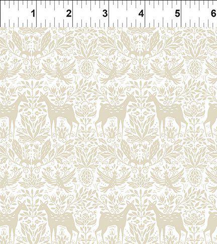 in the Beginning Whimsy - Deer - Beige 22WMS1 - sewjersey.com