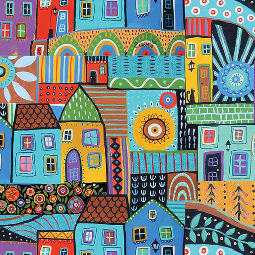 Folktown Allover Multi - Sewjersey.com