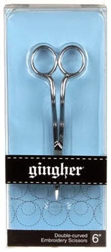 Gingher 6" Double Curved Embroidery Scissors - Sewjersey.com