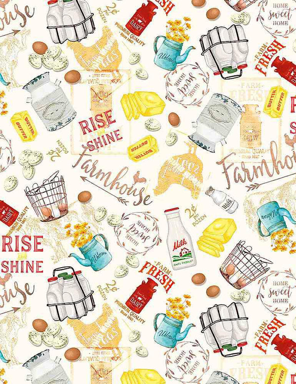 FARMHOUSE TEXT AND IMAGERY CREAM FARM-CD1534 - Sewjersey.com