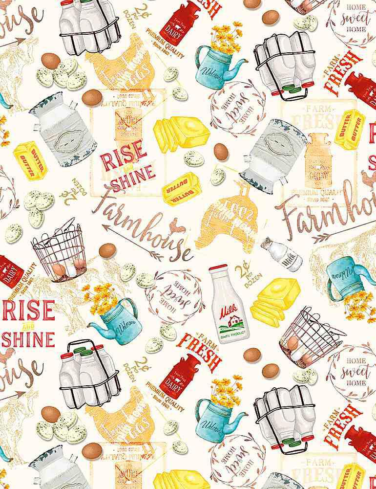 FARMHOUSE TEXT AND IMAGERY CREAM FARM-CD1534 - Sewjersey.com
