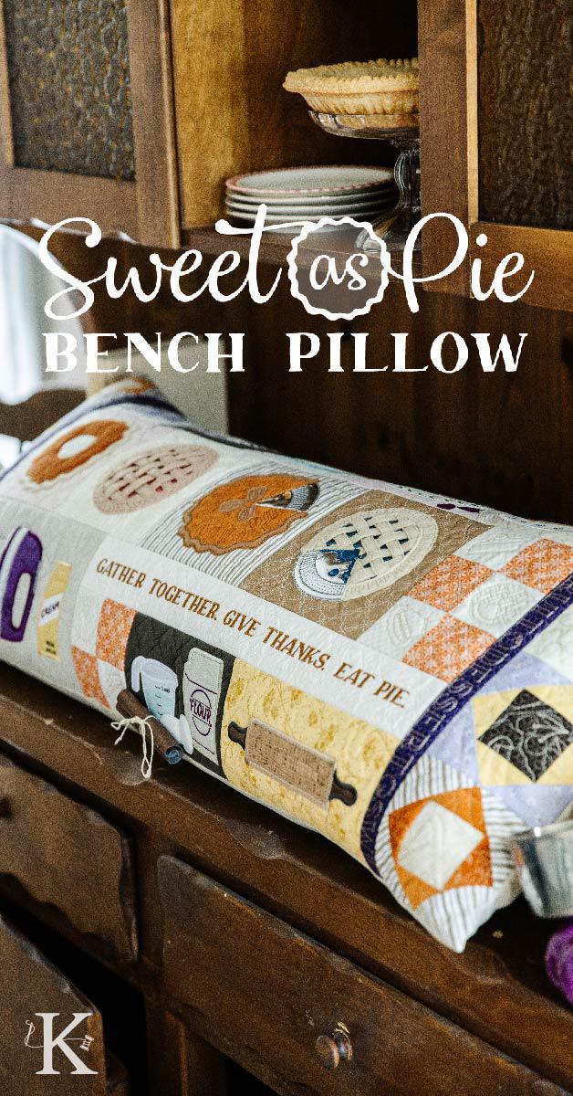 Kimberbell Sweet as Pie Bench Pillow - Sewjersey.com