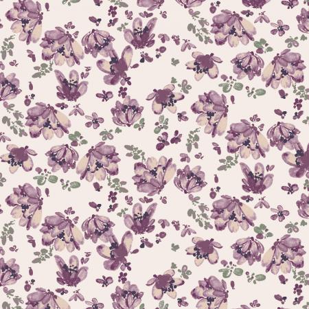 RJ5102-PD1 Butterflies In The Garden - Falling Petals - Purple Dream Fabric - Sewjersey.com