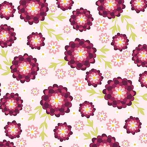 FLOWERBED PINK  By SHELLEY CAVANNA Blossom Hallow - Sewjersey.com