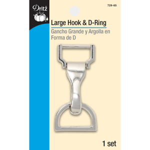 Large Hook & Dring Nickel - Sewjersey.com