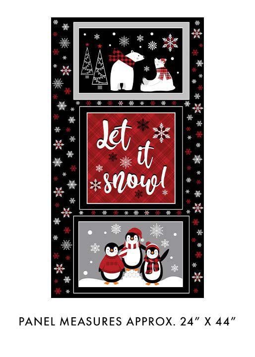 Benartex Winter Comfort Snowy Flannel Panel #178 - Sewjersey.com