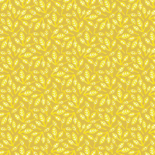 STEMS N LEAVES YELLOW  Inspired Heart Benartex - Sewjersey.com