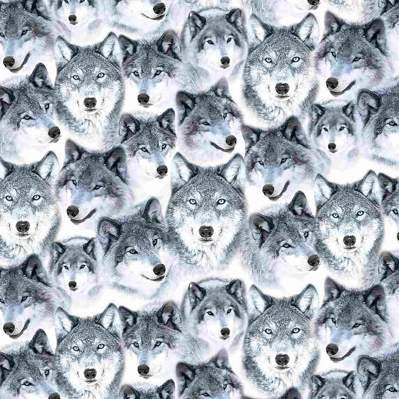 Packed Wolves WINTER-CD1645  SNOW - Sewjersey.com