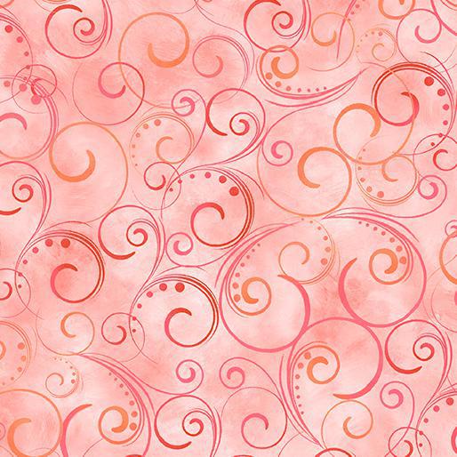 SWIRLING SPLENDOR CORAL  By KANVAS STUDIO - Sewjersey.com