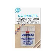 Schmetz Universal Twin Needle Size 4.0/100 - Sewjersey.com