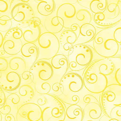 Benartex Wideback swirling splendor yellow - Sewjersey.com 9705W 33