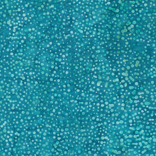 Island Batik - Batik - Twilight Glow - Mini Dot - Chambray  lighter dots on turquoise - Sewjersey.com