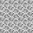 Benartex Mini Floral Garden White/Black - sewjersey.com