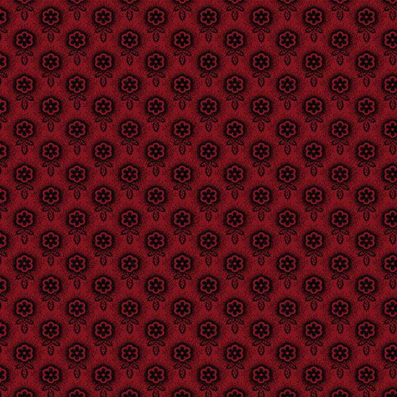 Marcus Fabrics Lilys Locket Pressed Flower Red R170550 RED - sewjersey.com