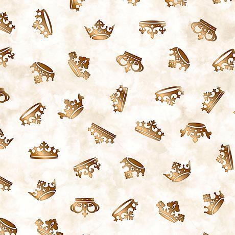 QT Fabrics Checkmate Crowns White by Dan Morris 28665 E150 - sewjersey.com