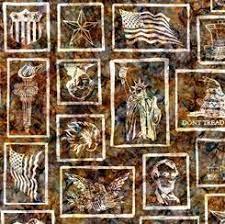 QT Liberty, Glory, Freed, Block, Brown - Sewjersey.com