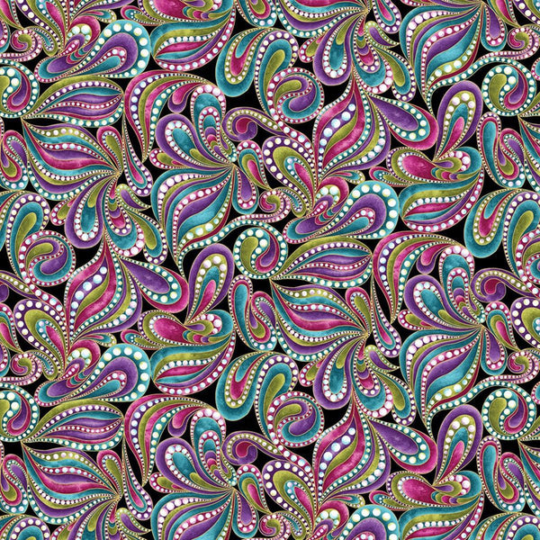 Benartex Wideback paisley black - Sewjersey.com