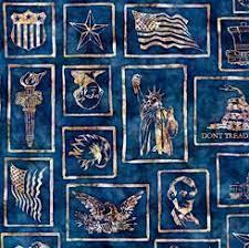 QT Liberty, Glory, Freed, Block, Navy - Sewjersey.com