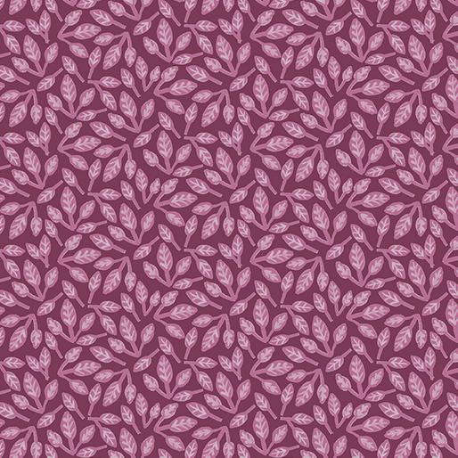 STEMS N LEAVES PLUM RED  Inspired Heart Benartex - Sewjersey.com