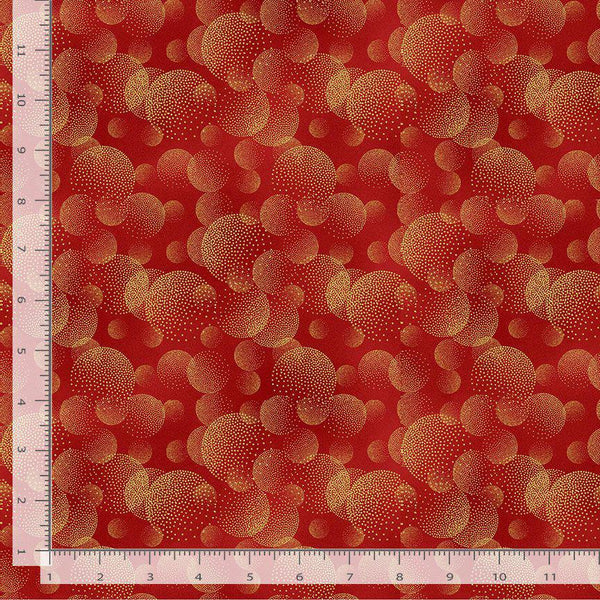 METALLIC DOTTED CIRCLE TEXTURES TEXTURE-CM8816  ROSE - Sewjersey.com