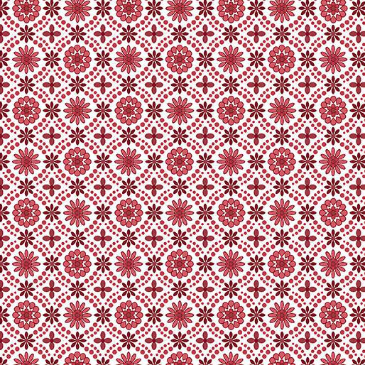 Spring Hill Farm WALLPAPER MEDALLION RED 13250-10 - Sewjersey.com