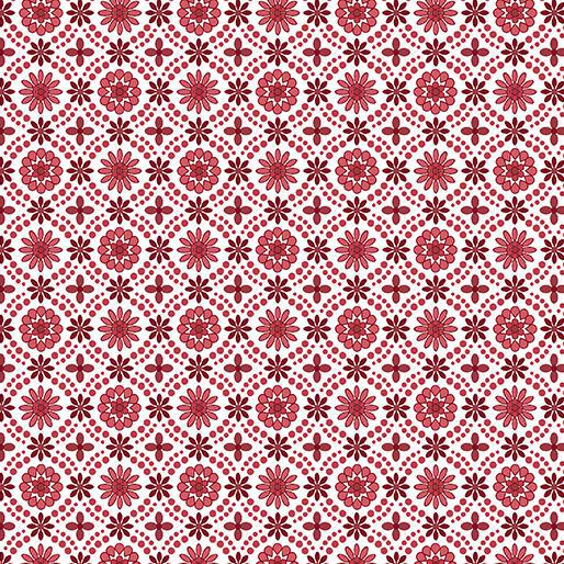 Spring Hill Farm WALLPAPER MEDALLION RED 13250-10 - Sewjersey.com