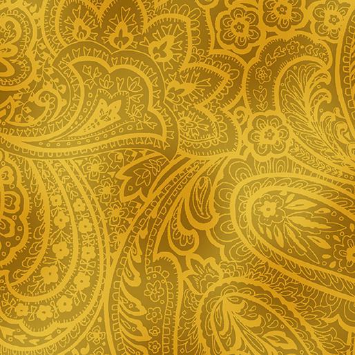 RADIANT PAISLEY BUTTERNUT  By KANVAS STUDIO - Sewjersey.com