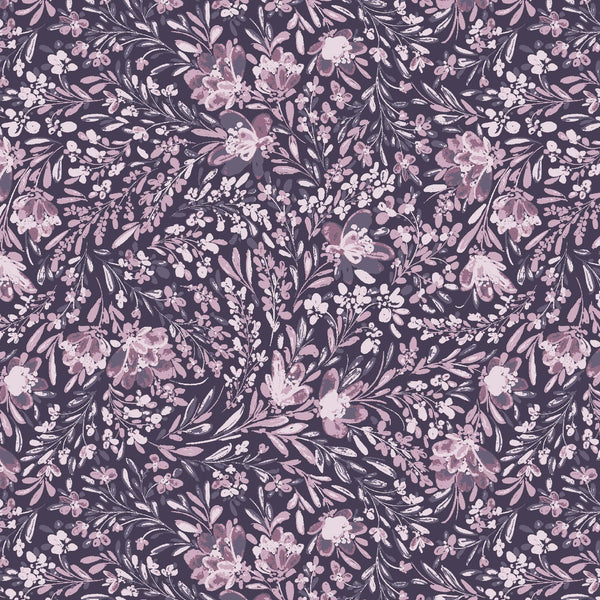 RJ5103-PP1 Butterflies In The Garden - Swaying Branches - Purple Passion Fabric - Sewjersey.com