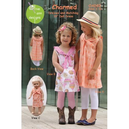 Charmed Dress - Olive ann Designs Children Sewing Pattern - Sewjersey.com