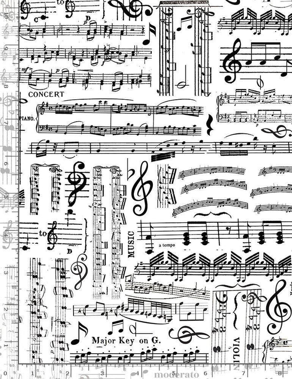 MUSIC SHEETS MUSIC-C7584  WHITE - Sewjersey.com