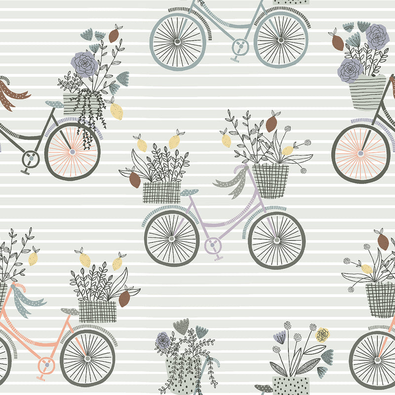 JM200-FE3M Summer in the Cotswolds - Evening Ride - Fern Metallic Fabric - Sewjersey.com